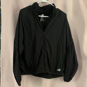 New Balance Black Women's Lightweight Full-Zip Utility Windbreaker